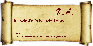 Kundráth Adrienn névjegykártya