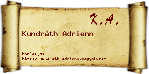 Kundráth Adrienn névjegykártya