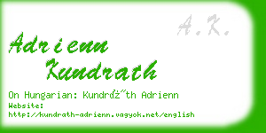 adrienn kundrath business card